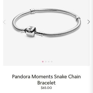 Pandora Moments Snake Chain Bracelet (7.5 in)